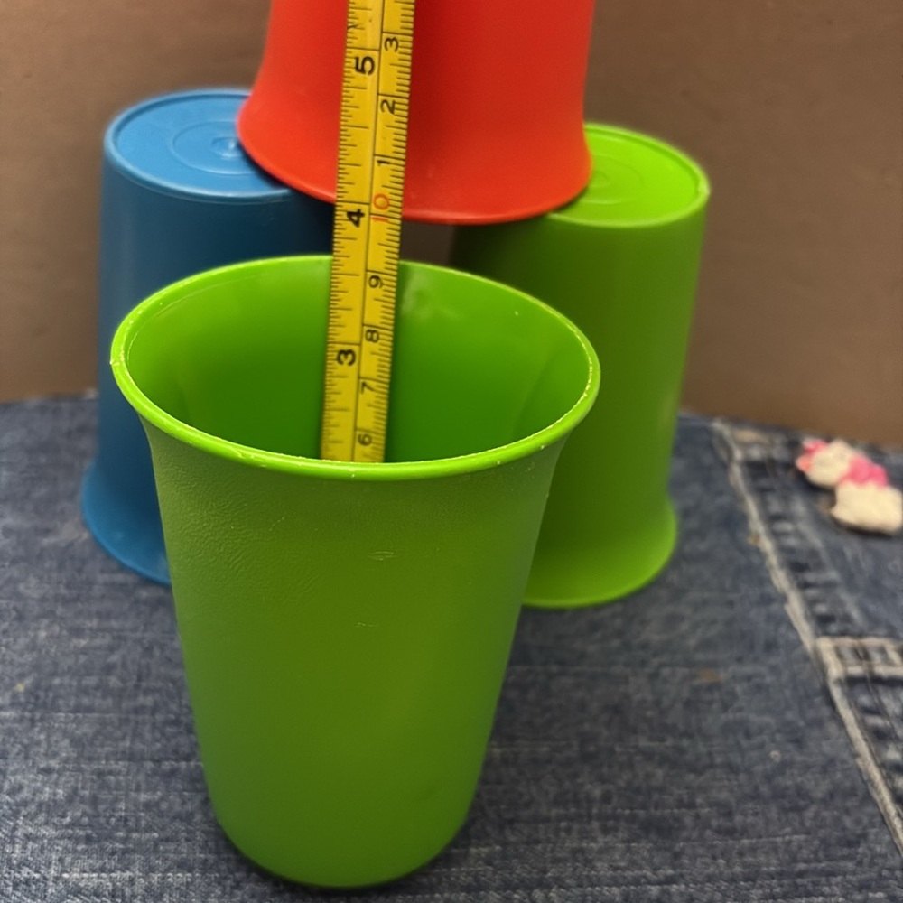 Tupperware Colorful Stackable Hard Plastic Cups - Picture 10 of 11